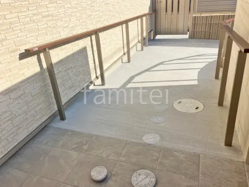 堺市 新築シンプル セミクローズ外構