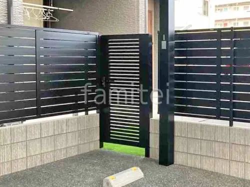 大阪市 新築シンプル クローズ外構