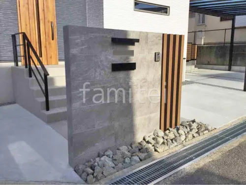 大阪狭山市 新築シンプル オープン外構