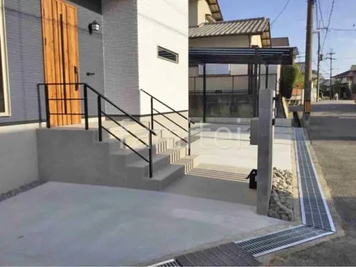 大阪狭山市 新築シンプル オープン外構