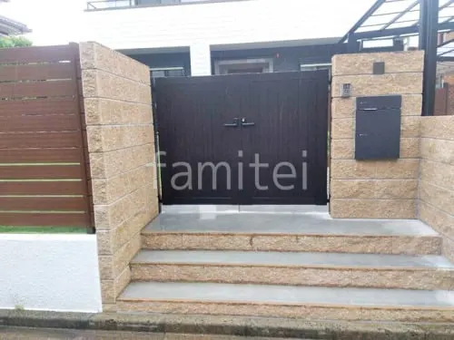 奈良市 リフォームシンプル セミクローズ外構