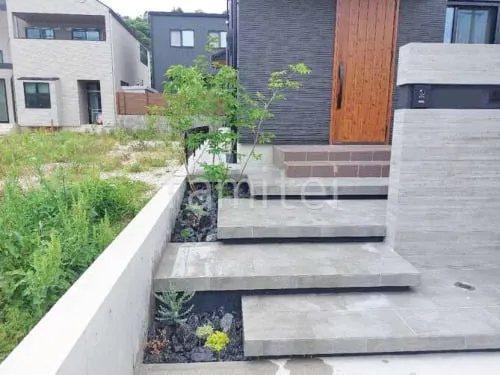 海南市 新築シンプル オープン外構