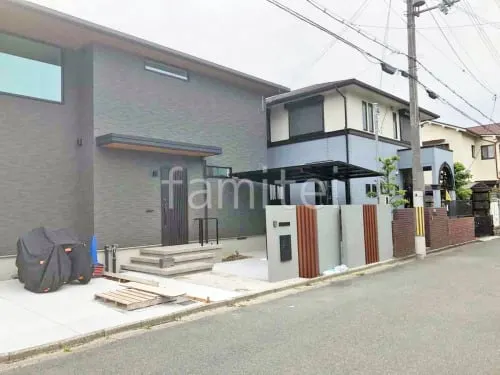 枚方市 新築シンプル オープン外構