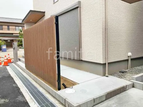 箕面市 新築シンプルオープン外構