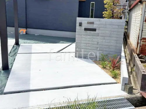 湖南市 新築シンプル オープン外構