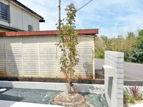 湖南市 新築シンプル オープン外構