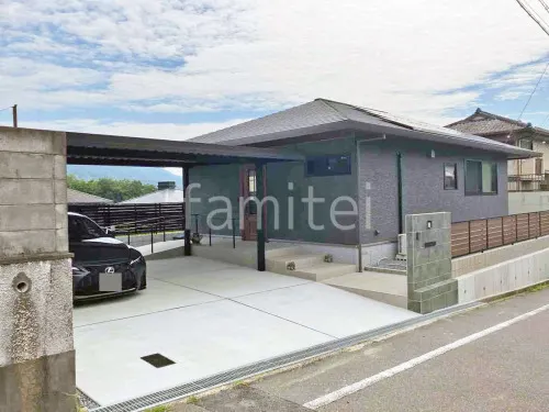 南山城村 新築シンプル オープン外構