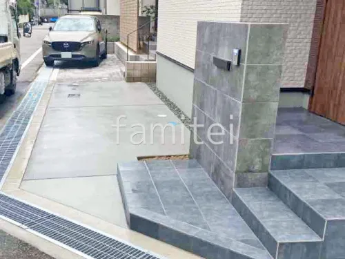 宝塚市 新築シンプル オープン外構