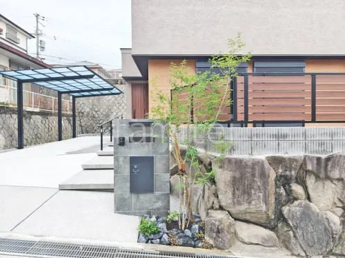 宝塚市 新築シンプル オープン外構