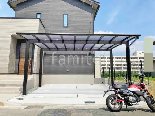 川西市 新築シンプル オープン外構