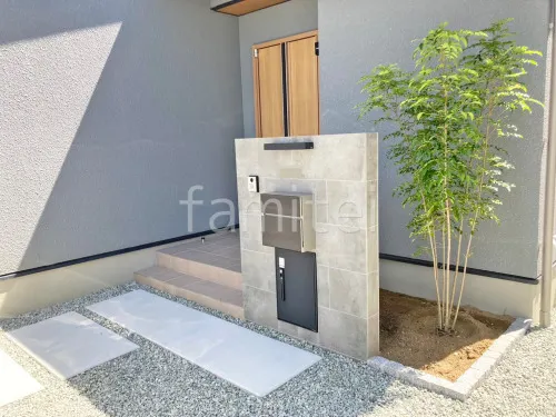 斑鳩町 新築シンプル オープン外構