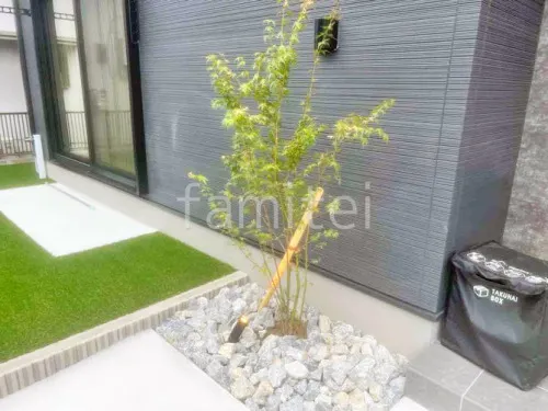 松原市 新築シンプル オープン外構