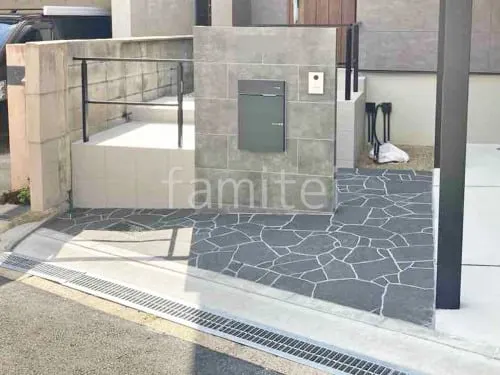 寝屋川市 新築シンプル オープン外構