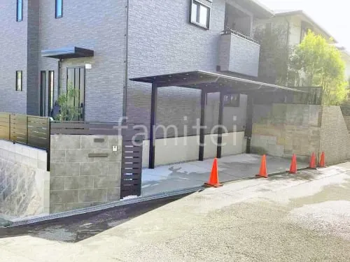 西宮市 新築シンプル オープン外構