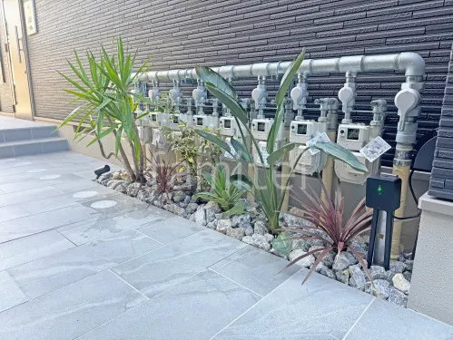 大阪市 新築シンプル オープン外構