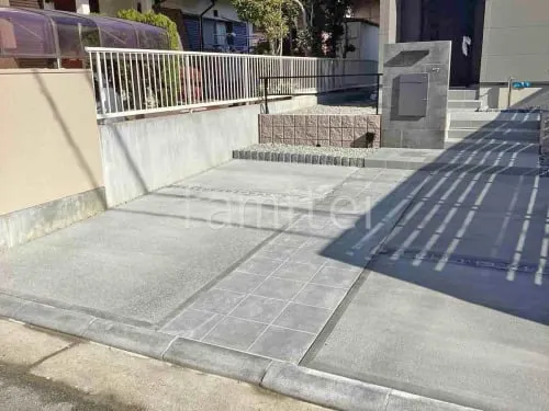 川西市 新築シンプル オープン外構