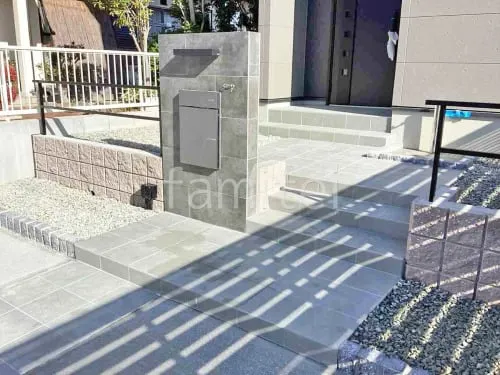 川西市 新築シンプル オープン外構