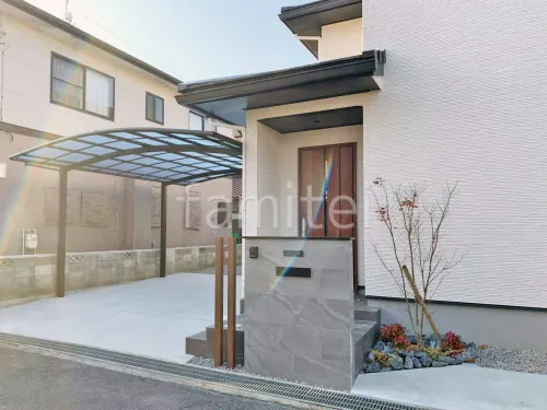 草津市 新築シンプル オープン外構