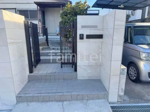 富田林市 リフォームシンプル オープン外構