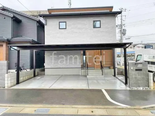 和泉市 新築シンプル オープン外構