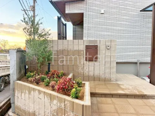 明石市 新築シンプル オープン外構