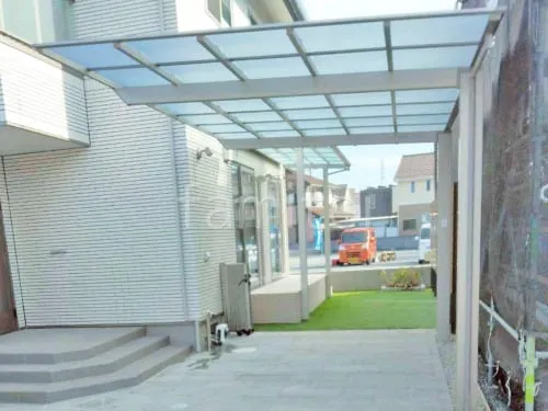 加古川市 新築シンプル セミクローズ外構