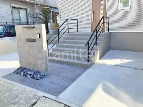 川西市 新築シンプル オープン外構