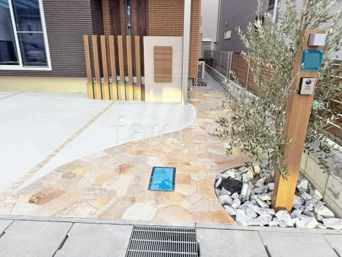 大津市 新築シンプル オープン外構