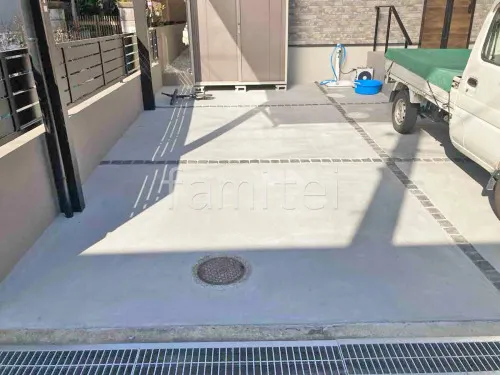 大阪市 新築シンプル オープン外構