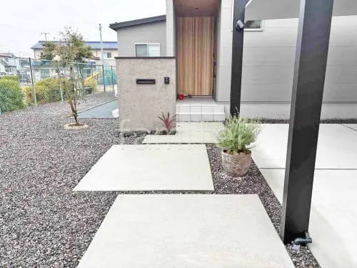 彦根市 新築シンプル オープン外構