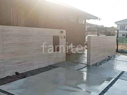 和歌山市 新築シンプル セミクローズ外構