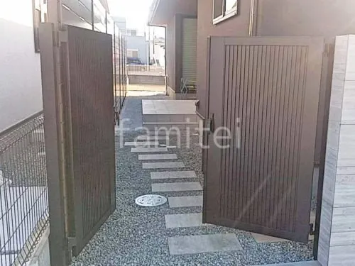 和歌山市 新築シンプル セミクローズ外構