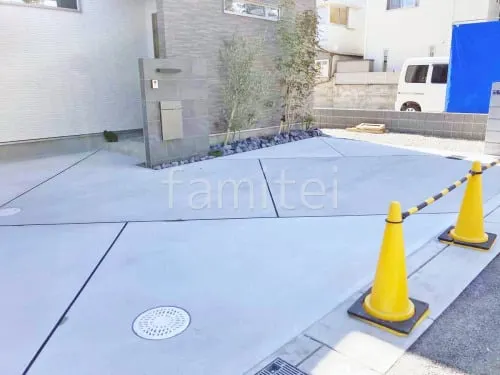 宝塚市 新築シンプル オープン外構