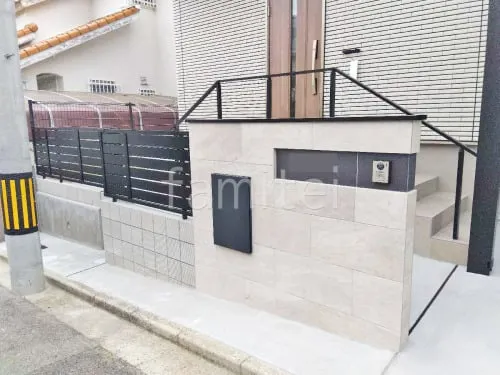 高槻市 新築シンプル オープン外構