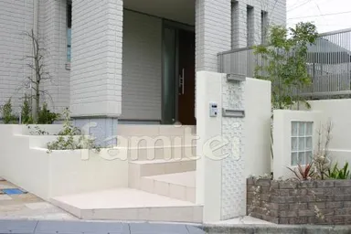 施工例 新築高台オープン外構