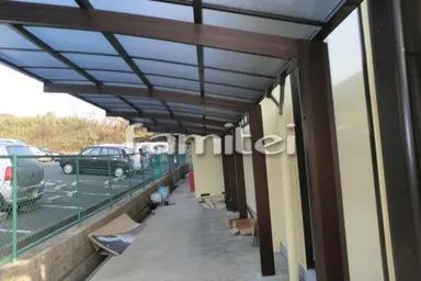 施工例 バイク屋根 
