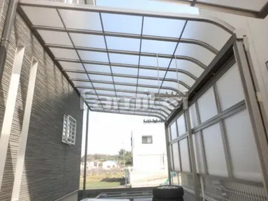 施工例 カーポート 雨除け屋根 DIY木製ブランコ