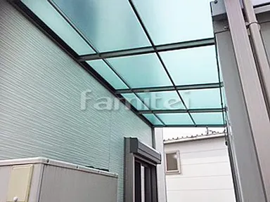 施工例 雨除け屋根 フラットテラス1階