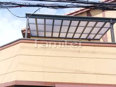 施工例 ベランダ屋根 LIXILパワーアルファ2階 積雪30cm対応
