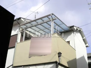 施工例 ベランダ屋根 YKKヴェクターテラス2階