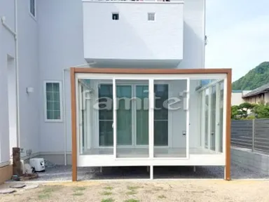 施工例 木製調ガーデンルーム YKKサンフィール 積雪50cm対応