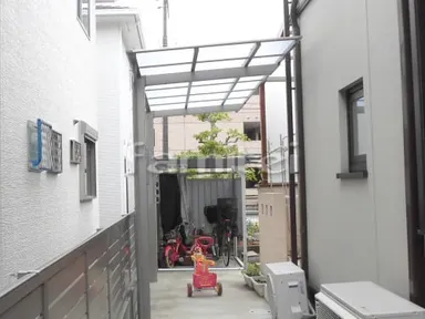 施工例 雨除け屋根 LIXILネスカF