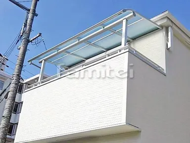 施工例 ベランダ屋根 YKKヴェクター2階