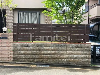施工例 目隠しフェンス塀 F&F マイティウッド