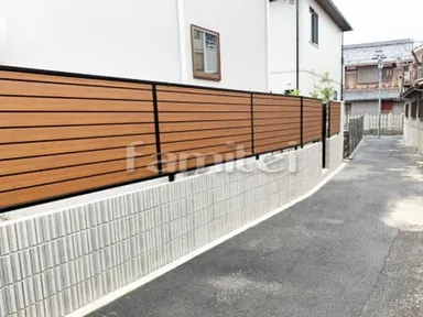 施工例 リフォームシンプル セミクローズ外構
