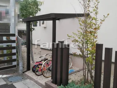 施工例 カーポート LIXILカーポートSC 1台 フル木製調テラス屋根 シュエット 1階