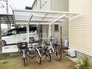 施工例 自転車バイク屋根 YKKレイナポート
