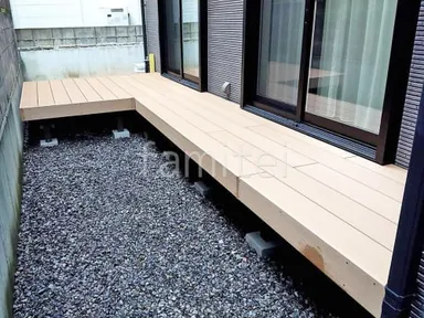施工例 人工木材ウッドデッキ LIXIL樹ら楽ステージ