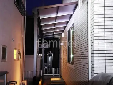 施工例 カーポート2台(ワイド) YKKAP 1階テラス屋根