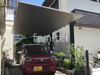 施工例 カーポート LIXIL 化粧ブロック積 フェンス 人工木・樹脂 F＆F